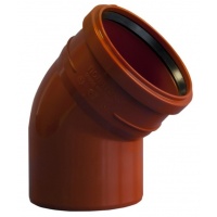 Отвод 200/45° канализационный наружный Политэк