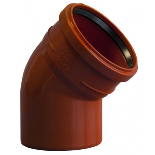 Отвод 200/45° канализационный наружный Политэк купить в интернет магазине Санрай73