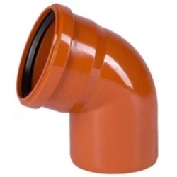 Отвод 200/67° канализационный наружный Политэк