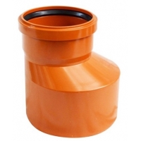 Переход 200х110 эксцентрический канализационный наружный Политэк