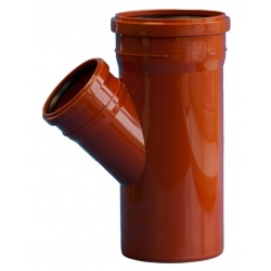 Тройник 160х110/45° канализационный наружный Политэк
