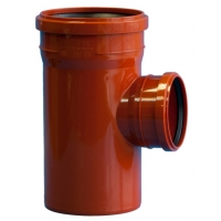 Тройник 160х110/87,5° канализационный наружный Политэк