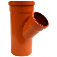 Тройник 200х110/45° канализационный наружный Политэк