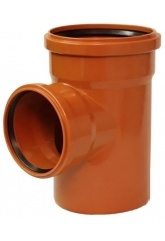 Тройник 200х160/87,5° канализационный наружный Политэк