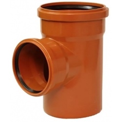 Тройник 200х160/87,5° канализационный наружный Политэк