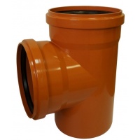 Тройник 200х200/87,5° канализационный наружный Политэк