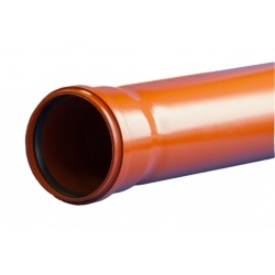 Труба 110*3,4мм х 0,5м канализационная наружная Политэк