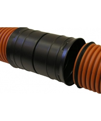 Муфта 150 мм двухраструбная для гофрированных труб Политэк