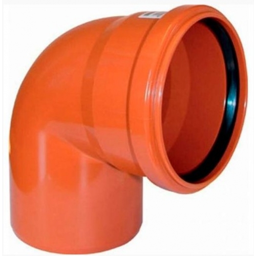 Отвод 200/87,5* канализационный наружный SN8 Тип 2 Политэк купить в интернет магазине Санрай73