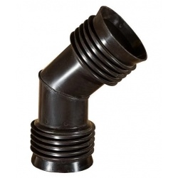 Отвод 100/45° для гофрированных труб Политэк