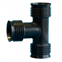 Тройник 100х100/90° равнопроходной для гофрированных труб Политэк