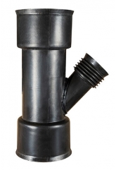 Тройник 150х100/45° переходной для гофрированных труб Политэк