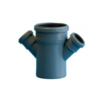 Крестовина 110x50x50/45° одноплоскостная канализационная Политэк