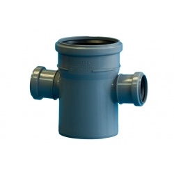 Крестовина 110x50x50/87,5° одноплоскостная канализационная Политэк