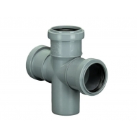 Крестовина 50x50x50/87,5° одноплоскостная канализационная Политэк