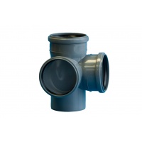 Крестовина 110x110x110/87,5° двухплоскостная канализационная Политэк