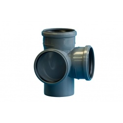 Крестовина 110x110x110/87,5° двухплоскостная канализационная Политэк