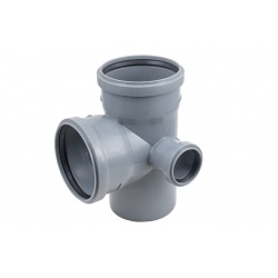 Крестовина 110x110x50/87,5° двухплоскостная левая канализационная Политэк