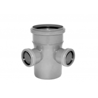 Крестовина 110x50x50/87,5° двухплоскостная канализационная Политэк