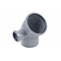 Отвод 110x50/45° левый канализационный Политэк