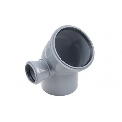 Отвод 110x50/45° левый канализационный Политэк