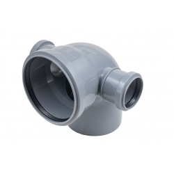 Отвод 110x50/87,5° левый+правый канализационный Политэк