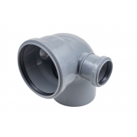 Отвод 110x50/87,5° правый канализационный Политэк