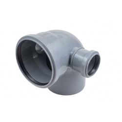 Отвод 110x50/87,5° правый канализационный Политэк