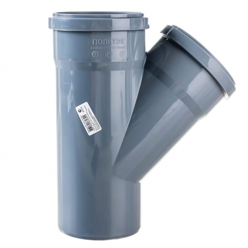 Тройник 110х110/45° канализационный Политэк купить в интернет магазине Санрай73