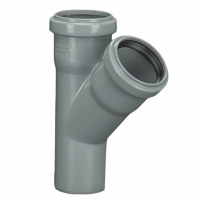 Тройник 40х40/45° канализационный Политэк