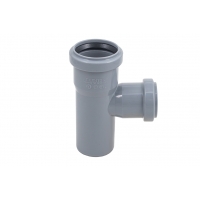 Тройник 50х40/87,5° канализационный Политэк