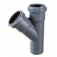 Тройник 50х50/45° канализационный Политэк
