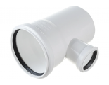 Тройник 110х50/87° канализационный Политэк ПП БЕСШУМНЫЙ белый