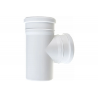 Тройник 110х110/87° канализационный Политэк ПП БЕСШУМНЫЙ белый