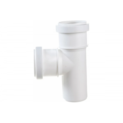 Тройник 50х50/87° канализационный Политэк ПП БЕСШУМНЫЙ белый купить в интернет магазине Санрай73