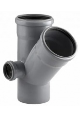 Крестовина 110x110/45°x50/87°слева, двухплоскостная канализационная