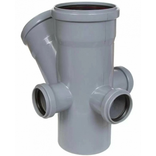 Крестовина 110x110/45°x50/87°слева, справа, тыл, двухплоскостная канализационная купить в интернет магазине Санрай73