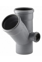 Крестовина 110x110/45°x50/87°справа, двухплоскостная канализационная