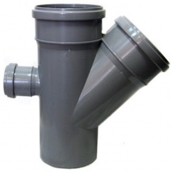 Крестовина 110x110/45°x50/87°тыл, одноплоскостная канализационная