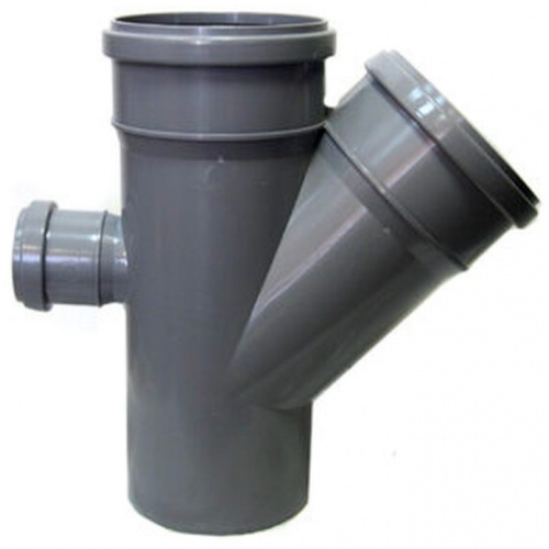 Крестовина 110x110/45°x50/87°тыл, одноплоскостная канализационная купить в интернет магазине Санрай73
