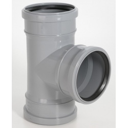 Тройник 110х110х110/87° канализационный трехраструбный