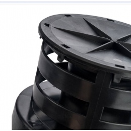 Конденсационный вертикальный замыкающий участок с оголовком STOUT DN60/100 м/п PP-PP