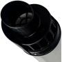 Конечный горизонтальный дымоход Stout PP-FE DN60/100 мм, 854мм, с оголовком и манжетами