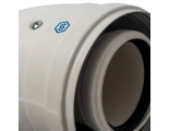 Отвод 90° Stout PP-FE DN60/100 мм, с адаптером cовместимый с теплогенераторми Baxi и Viessmann