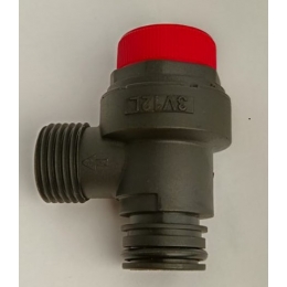 Предохранительный клапан 3 bar, под клипсу х 1/2"нр, для Baxi/Ferroli/Protherm/Viesmann (пластик)