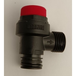 Предохранительный клапан 3 bar, под клипсу х 1/2"нр, для Baxi/Ferroli/Protherm/Viesmann (пластик)