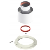 Адаптер 60/100 вертикальный, 0,1м, в сборе с фланцем, DR Thermo