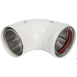 Угол коаксиальный промежуточный 60/100мм *90гр. вн.нар.