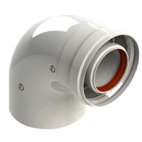 Угол коаксиальный промежуточный 60/100мм *90гр. вн.нар.