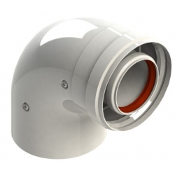 Угол коаксиальный промежуточный 60/100мм *90гр. вн.нар.